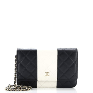 Wallet on Chain Quilted Lambskin