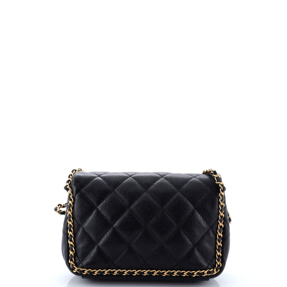 Chain Around Multi Chain Full Flap Bag Quilted Caviar Mini
