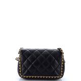 Chain Around Multi Chain Full Flap Bag Quilted Caviar Mini