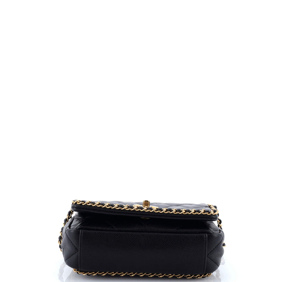 Chain Around Multi Chain Full Flap Bag Quilted Caviar Mini