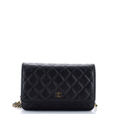 Wallet on Chain Quilted Caviar