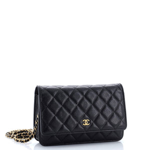 Wallet on Chain Quilted Caviar