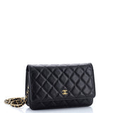 Wallet on Chain Quilted Caviar