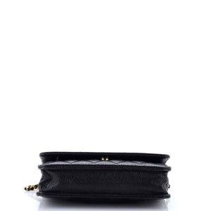 Wallet on Chain Quilted Caviar