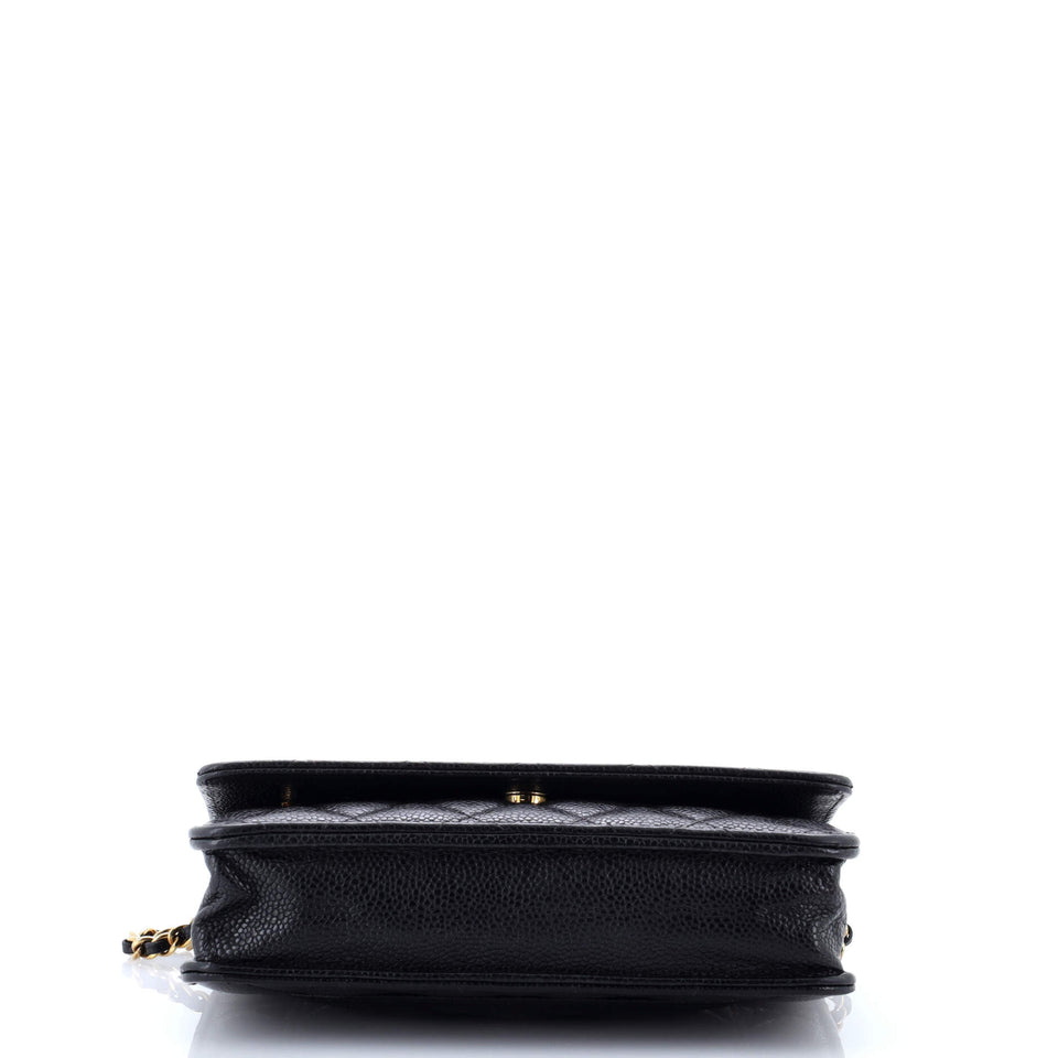 Wallet on Chain Quilted Caviar
