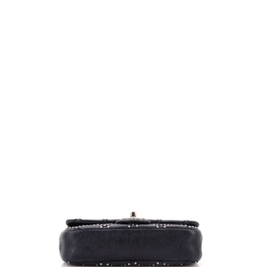 Paris-Dallas Metal Beauty Flap Bag Studded Quilted Distressed Calfskin Small