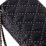 Paris-Dallas Metal Beauty Flap Bag Studded Quilted Distressed Calfskin Small