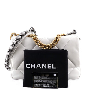 19 Flap Bag Quilted Leather Medium