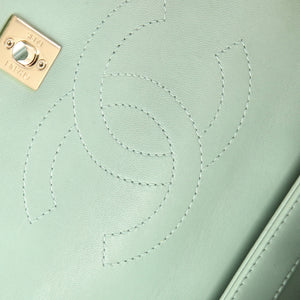 Trendy CC Top Handle Bag Chevron Lambskin Small
