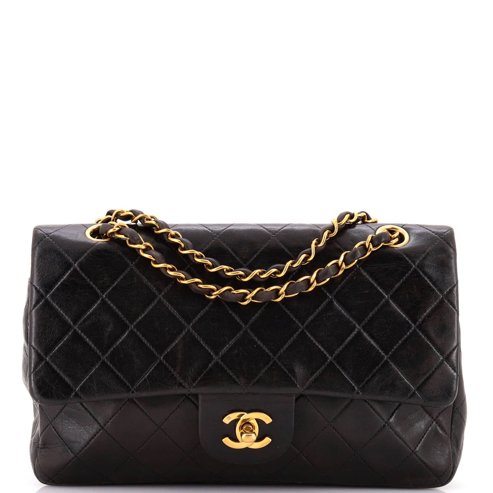 Vintage Classic Double Flap Bag Quilted Lambskin Medium