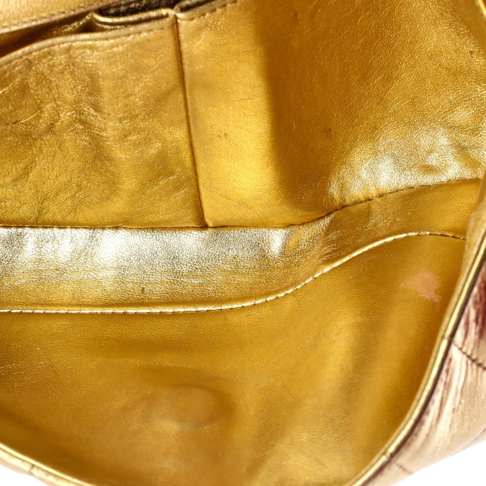 Chocolate Bar Flap Bag Quilted Lambskin East West