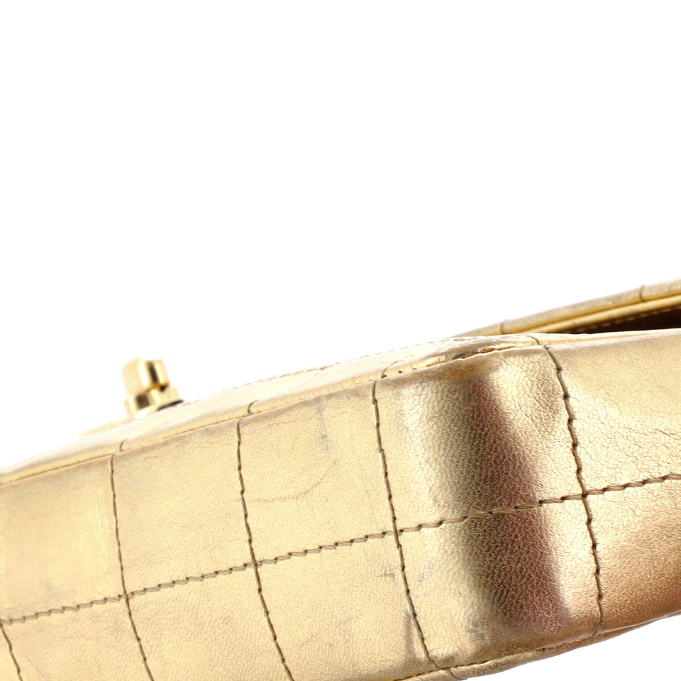 Chocolate Bar Flap Bag Quilted Lambskin East West