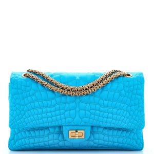 Reissue 2.55 Flap Bag Crocodile Quilted Satin 226