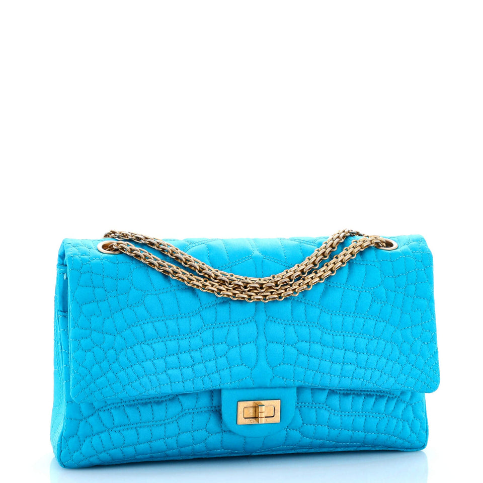 Reissue 2.55 Flap Bag Crocodile Quilted Satin 226