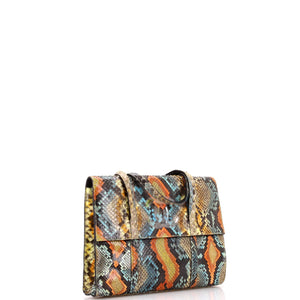 Vintage CC Flap Handle Tote Python Mini