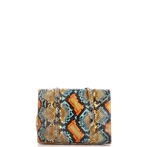 Vintage CC Flap Handle Tote Python Mini
