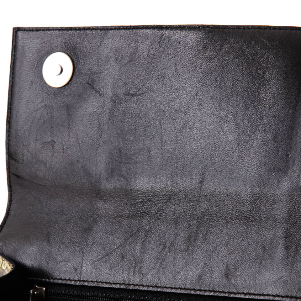 Vintage CC Flap Handle Tote Python Mini