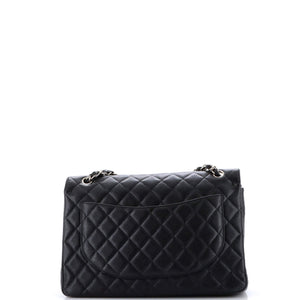 Classic Double Flap Bag Quilted Caviar Maxi