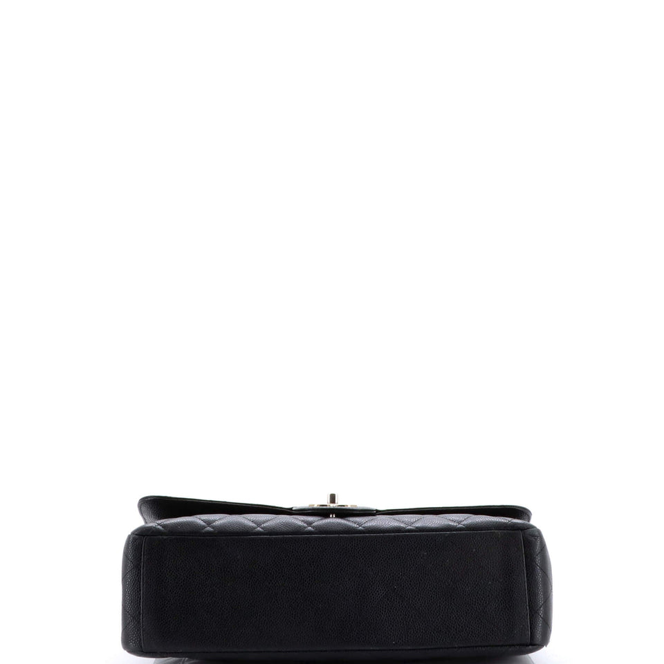 Classic Double Flap Bag Quilted Caviar Maxi