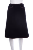 Chanel Fall 2000 Navy Wool Knee-length Skirt SZ 34