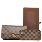 Louis Vuitton Damier Portefolio Ascot Long Wallet N63171 Eve Brown PVC  Louis Vuitton