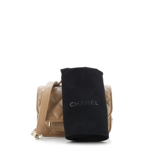 Business Affinity Flap Clutch with Chain Quilted Caviar
