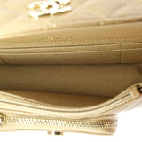 Business Affinity Flap Clutch with Chain Quilted Caviar