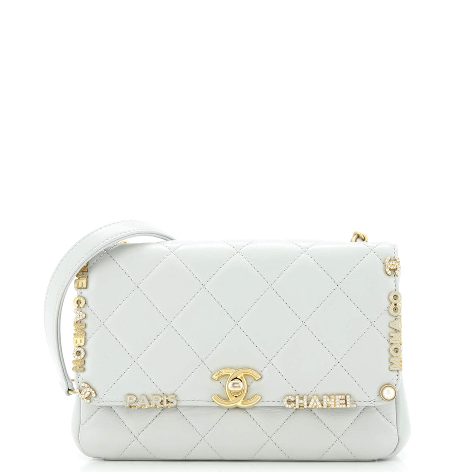 Paris Monaco Flap Bag Quilted Lambskin Mini