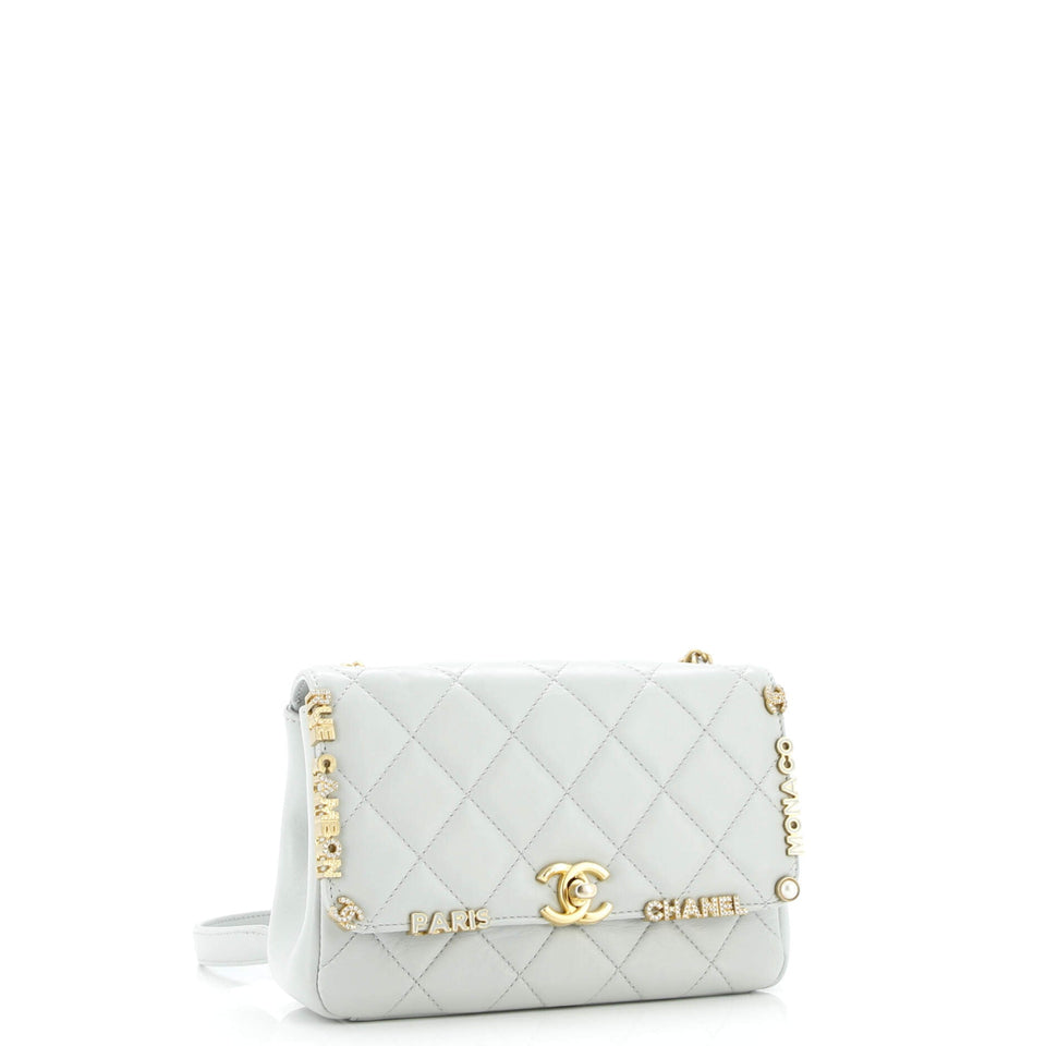 Paris Monaco Flap Bag Quilted Lambskin Mini