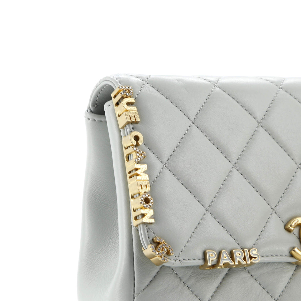 Paris Monaco Flap Bag Quilted Lambskin Mini