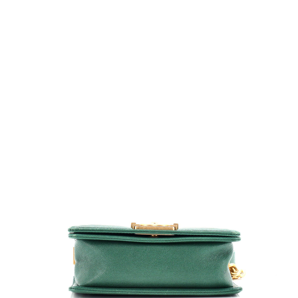 Boy Flap Bag Quilted Caviar Small