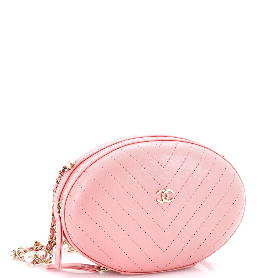 La Pausa Evening Bag Chevron Leather