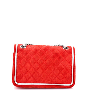 Reissue 2.55 Flap Bag Quilted Suede with Metallic Calfskin 224