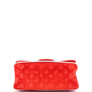 Reissue 2.55 Flap Bag Quilted Suede with Metallic Calfskin 224