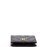 Crystal CC Bifold Wallet Quilted Lambskin Compact