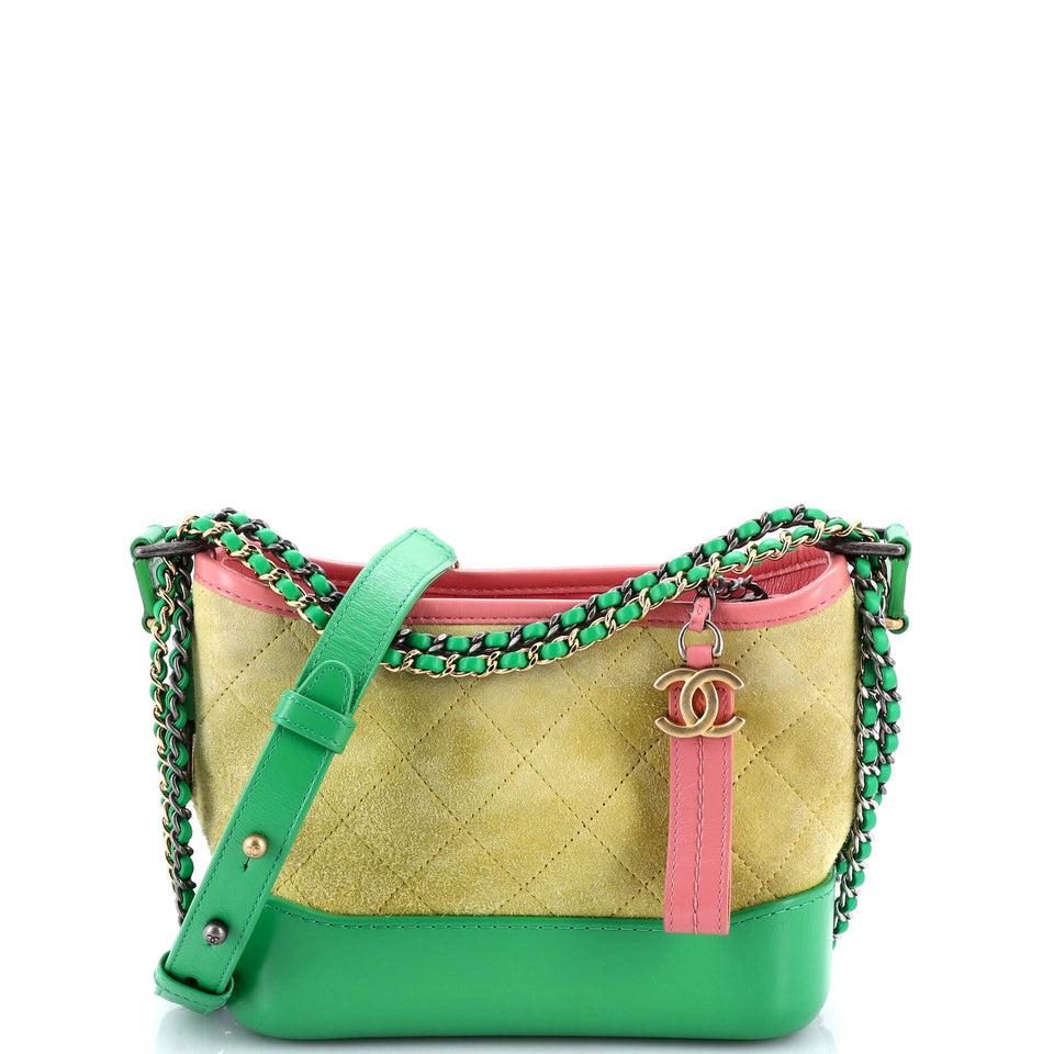 Gabrielle Hobo Quilted Suede Small