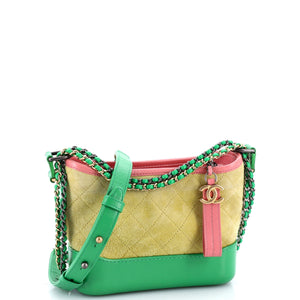 Gabrielle Hobo Quilted Suede Small