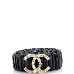 CC Elastic Belt Leather with Metal and Crystals 75