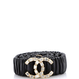 CC Elastic Belt Leather with Metal and Crystals 75