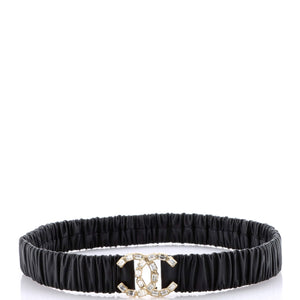 CC Elastic Belt Leather with Metal and Crystals 75