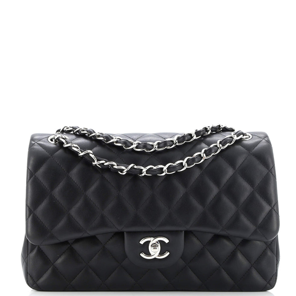 Classic Double Flap Bag Quilted Lambskin Jumbo