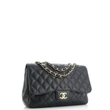 Classic Single Flap Bag Quilted Caviar Jumbo