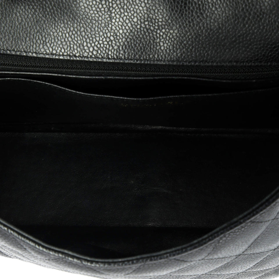 Classic Single Flap Bag Quilted Caviar Jumbo