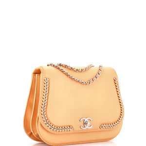 Braided Chic Flap Bag Calfskin Small