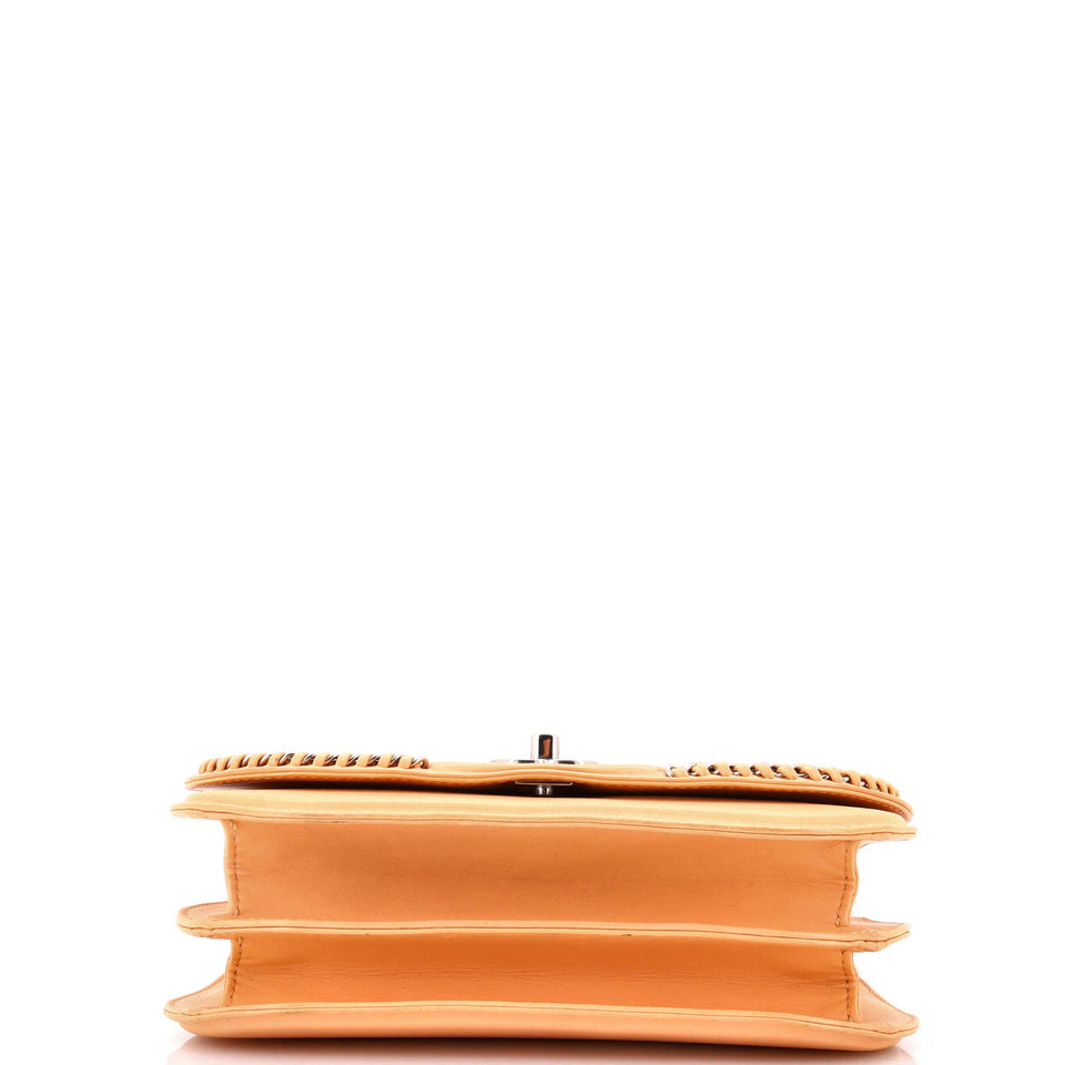 Braided Chic Flap Bag Calfskin Small