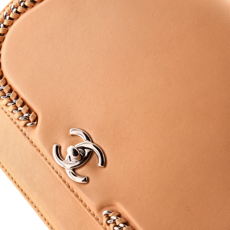Braided Chic Flap Bag Calfskin Small