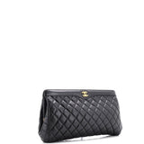 CC Frame Clutch Quilted Caviar Large