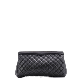 CC Frame Clutch Quilted Caviar Large