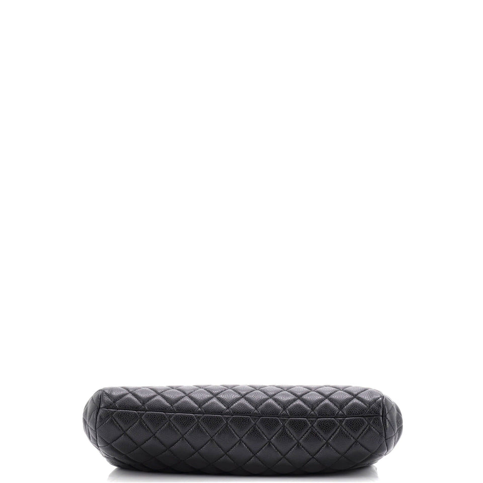 CC Frame Clutch Quilted Caviar Large