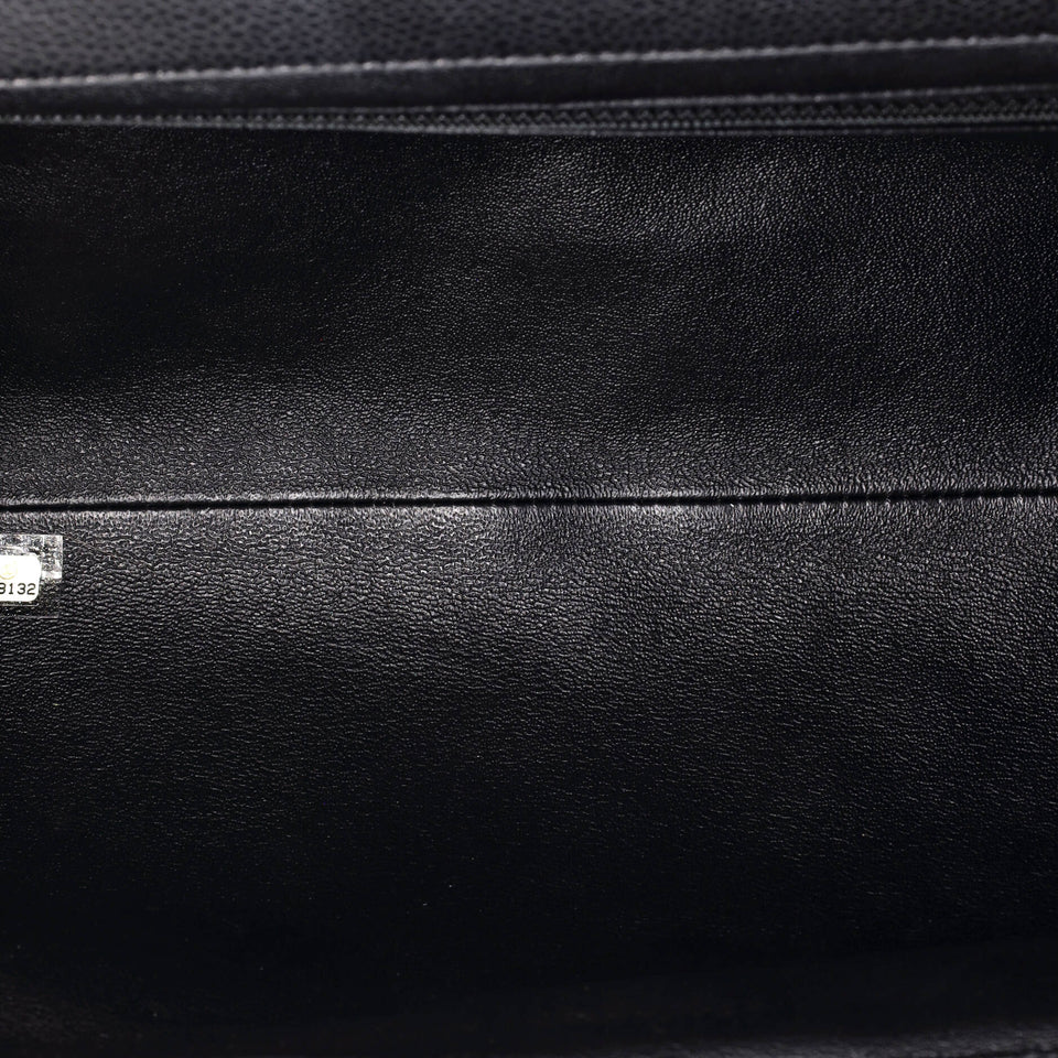 CC Frame Clutch Quilted Caviar Large
